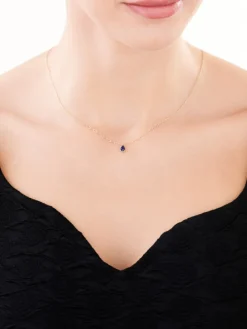 Złoty naszyjnik z cyrkonią, ankier