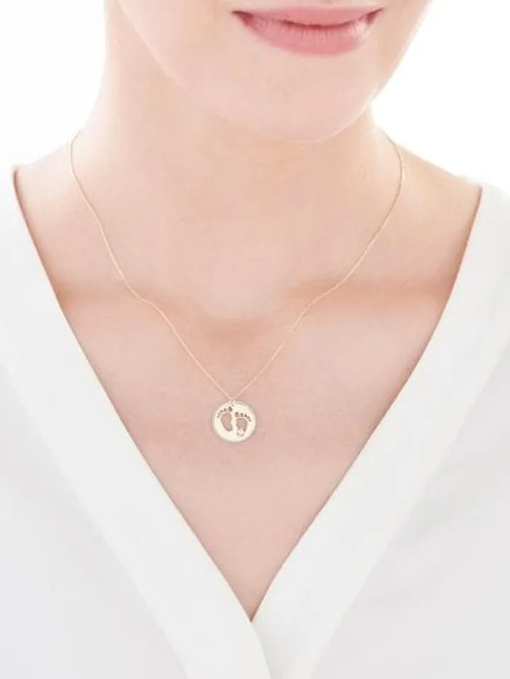 Złoty naszyjnik z cyrkonią, ankier - stópki