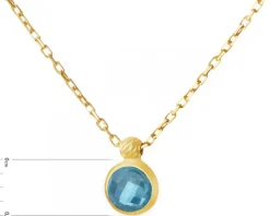 Złoty naszyjnik z cyrkonią, ankier