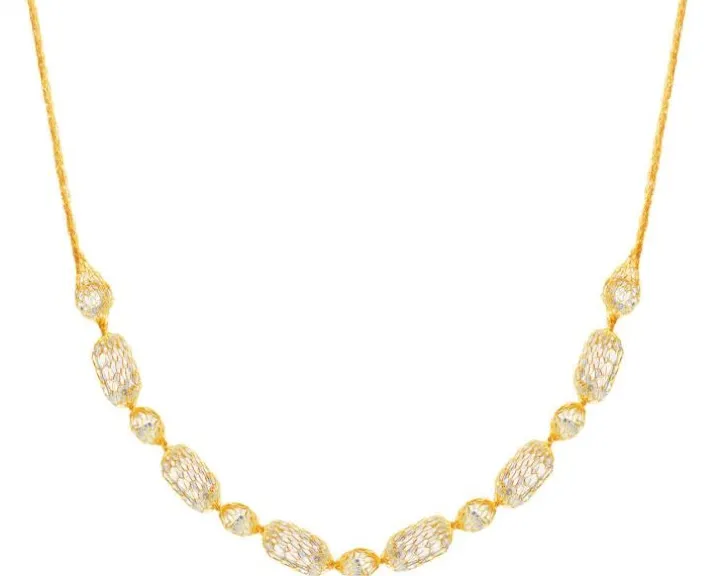 Złoty naszyjnik z cyrkoniami
