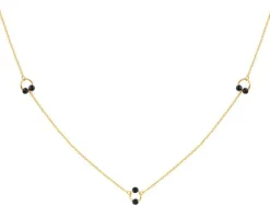 Złoty naszyjnik z cyrkoniami, ankier