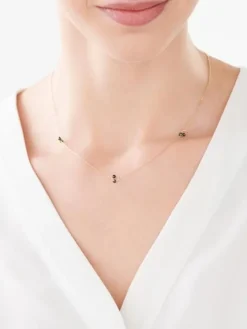 Złoty naszyjnik z cyrkoniami, ankier