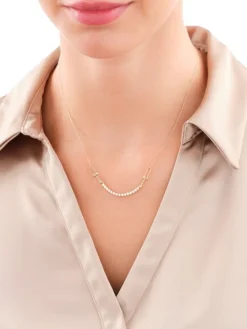 Złoty naszyjnik z cyrkoniami, ankier