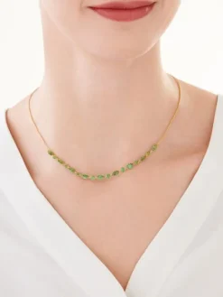 Złoty naszyjnik z cyrkoniami