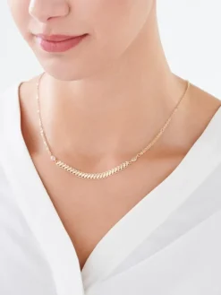 Złoty naszyjnik z cyrkoniami, ankier