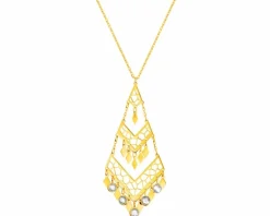 Złoty naszyjnik z cyrkoniami