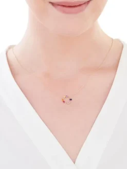 Złoty naszyjnik z cyrkoniami, ankier