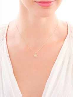 Złoty naszyjnik z cyrkoniami - puma