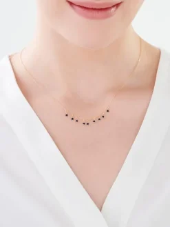 Złoty naszyjnik z cyrkoniami, ankier