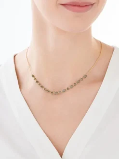 Złoty naszyjnik z cyrkoniami