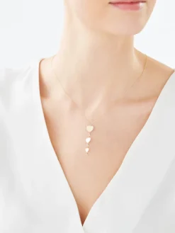 Złoty naszyjnik z cyrkoniami - serca