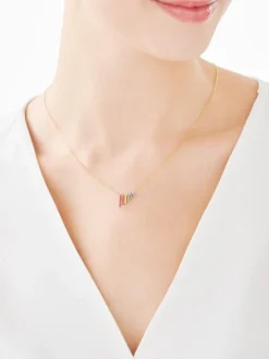 Złoty naszyjnik z cyrkoniami, ankier