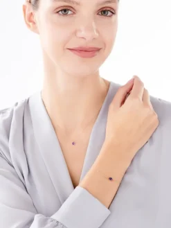 Złoty naszyjnik z cyrkoniami, ankier