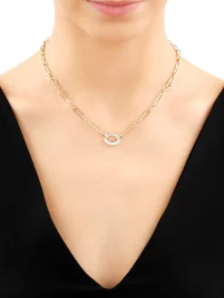 Złoty naszyjnik z cyrkoniami