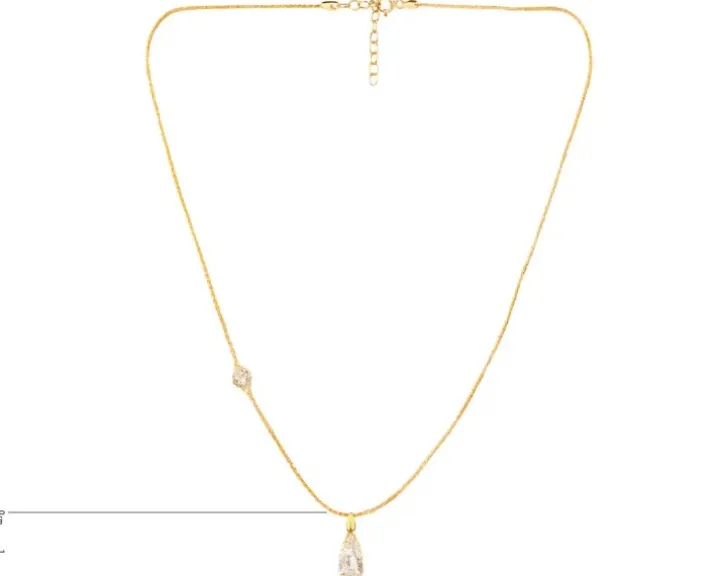 Złoty naszyjnik z cyrkoniami