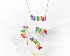 Złoty naszyjnik z cyrkoniami