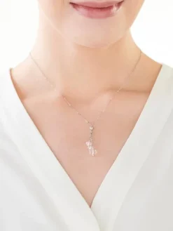 Złoty naszyjnik z cyrkoniami, ankier