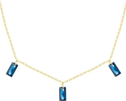 Złoty naszyjnik z cyrkoniami