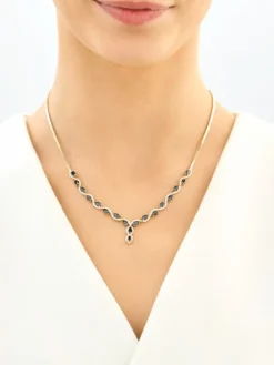 Złoty naszyjnik z cyrkoniami