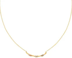 Złoty naszyjnik z cyrkoniami, ankier