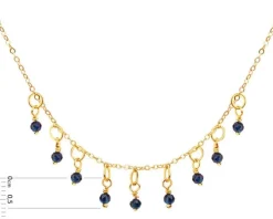 Złoty naszyjnik z cyrkoniami, ankier