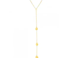 Złoty naszyjnik z emalią - koła