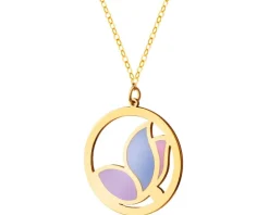 Złoty naszyjnik z emalią, ankier