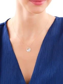 Złoty naszyjnik z emalią, ankier