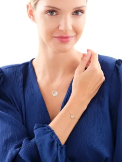 Złoty naszyjnik z emalią, ankier