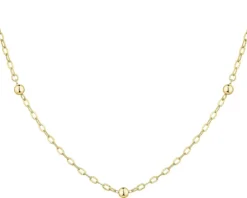 Złoty naszyjnik z kulkami