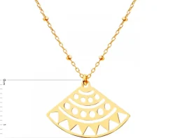 Złoty naszyjnik z kulkami, ankier - wachlarz