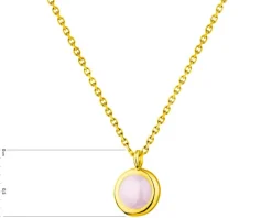 Złoty naszyjnik z kwarcem