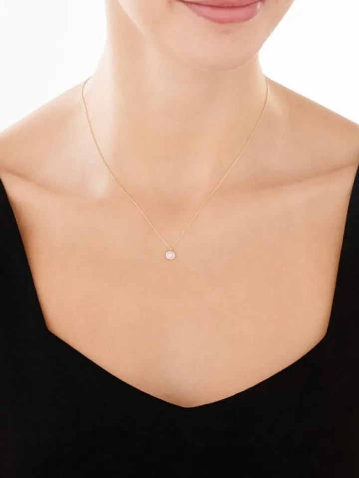 Złoty naszyjnik z kwarcem