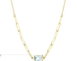 Złoty naszyjnik z kwarcem