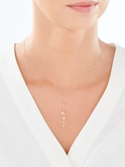 Złoty naszyjnik z perłami - koło