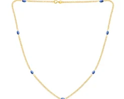 Złoty naszyjnik ze szkłem - pancerka