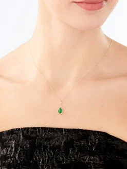 Złoty naszyjnik ze szkłem, ankier