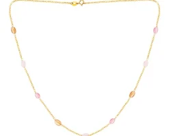 Złoty naszyjnik ze szkłem, ankier