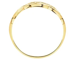 Złoty pierścionek - kwiaty