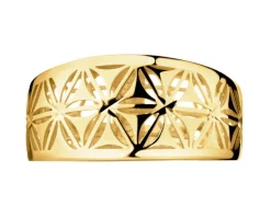 Złoty pierścionek - kwiaty