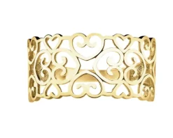 Złoty pierścionek - serca