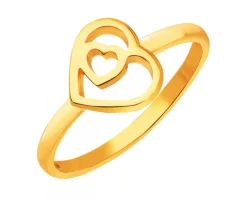 Złoty pierścionek - serca