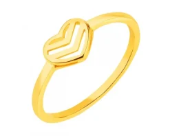 Złoty pierścionek - serce