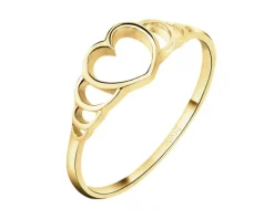 Złoty pierścionek - serce