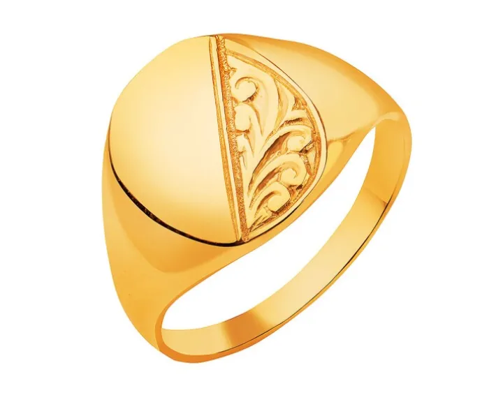 Złoty pierścionek - sygnet