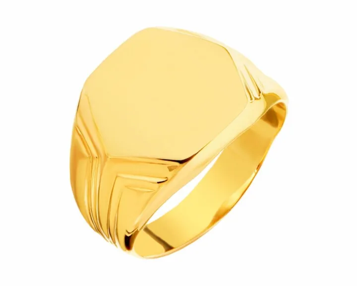 Złoty pierścionek - sygnet