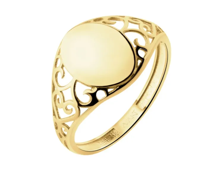 Złoty pierścionek - sygnet