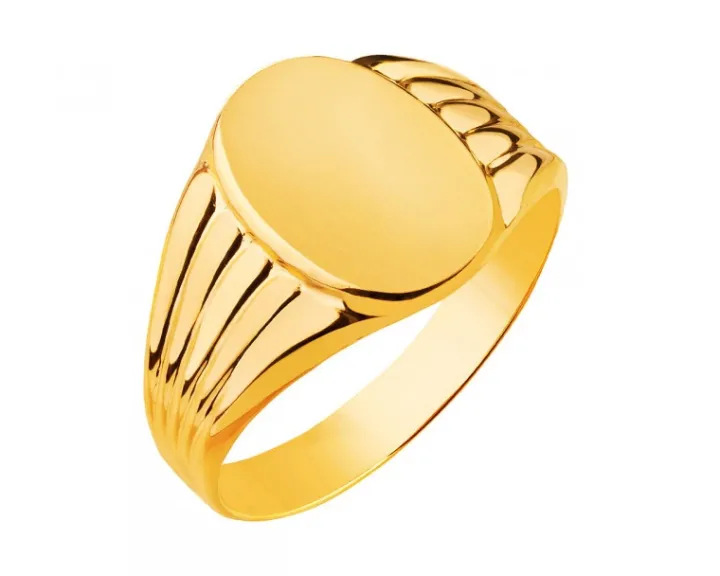 Złoty pierścionek - sygnet