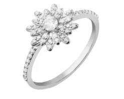 Złoty pierścionek z cyrkoniami