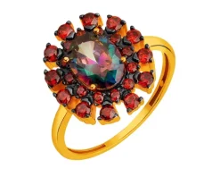 Złoty pierścionek z cyrkoniami